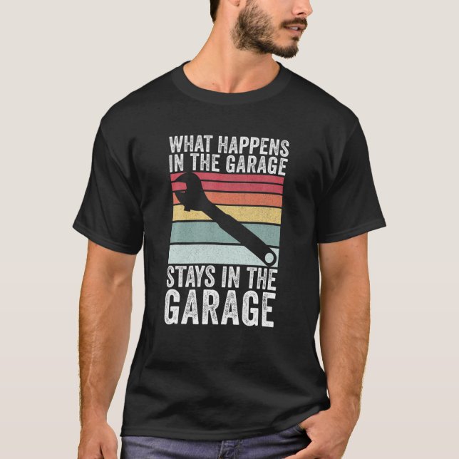 Camiseta O Que Acontece Na Garagem Fica No Gif De Garagem (Frente)