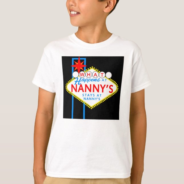 Camiseta O que acontece na Nanny's Stays na Nanny's (Frente)