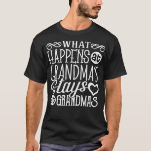 Camiseta O que acontece na vovó fica vovó Nana