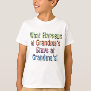 Camiseta O que acontece nas estadas da avó na avó engraç