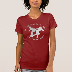 Camiseta O que acontece nas estadas da trilha na trilha