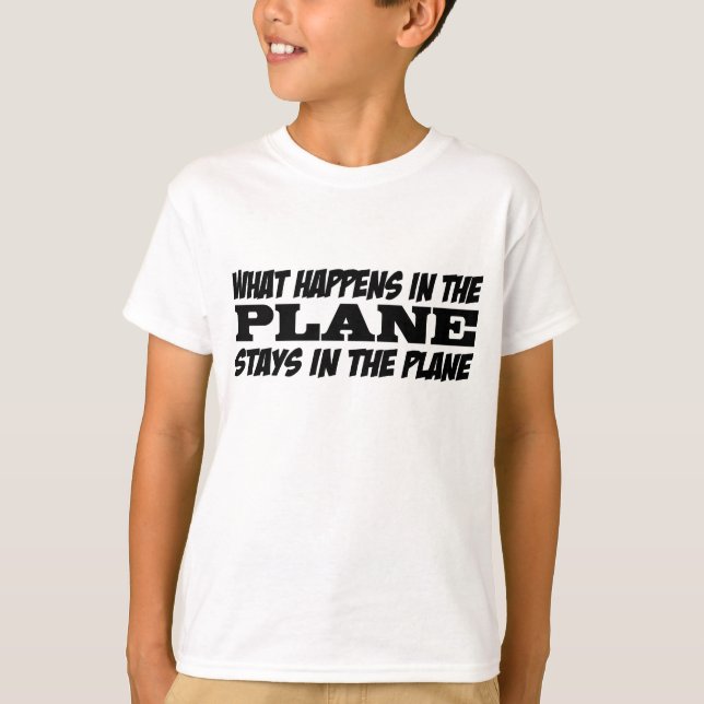 Camiseta O que acontece no avião (Frente)