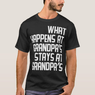 Camiseta O Que Acontece No Avô Fica No Vovô De Cor