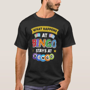 Camiseta O Que Acontece No Bingo Fica No Jogo Do Jogador De