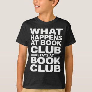 Camiseta O que acontece no clube do livro leitor engraçado
