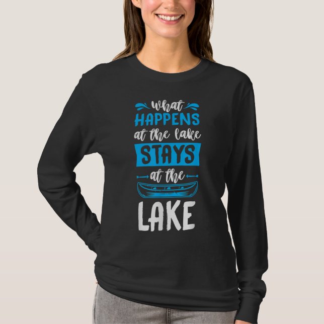 Camiseta O Que Acontece No Lago Permanece No Lago Paddle (Frente)
