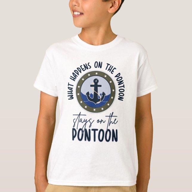 Camiseta O que acontece no pontão fica no pontão (Frente)