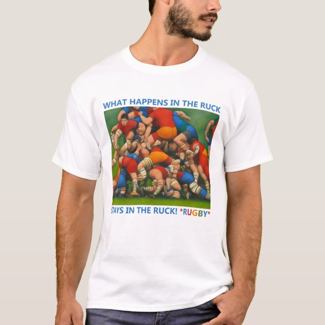 Camiseta O Que Acontece No Ruck - Rugby T-Shirt (Frente)