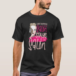 Camiseta O que acontece no salão fica no salão Premi