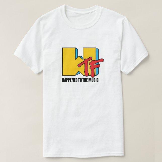 Camiseta O que aconteceu com o Music T-Shirt (Frente do Design)