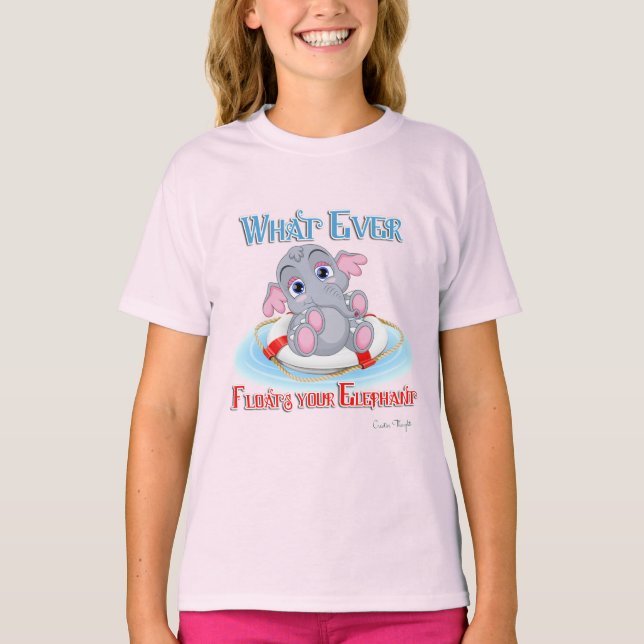 Camiseta O Que Chover Seu Elefante Bebê (Frente)