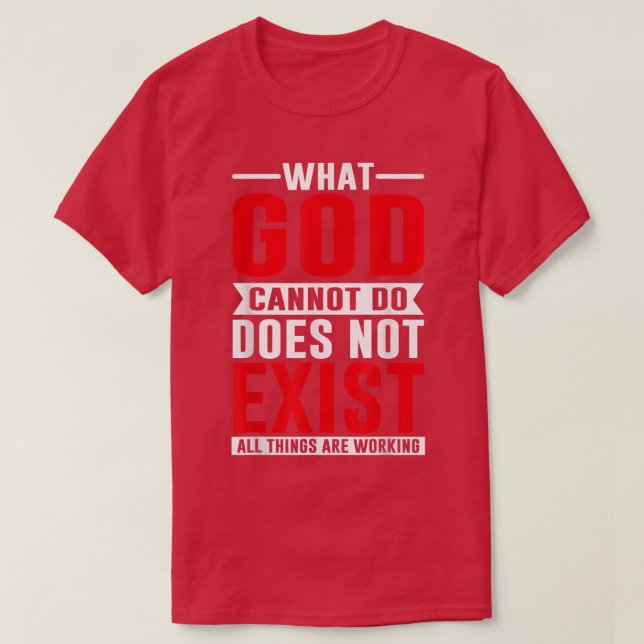 Camiseta O que Deus não pode fazer não existe, Oração NSPPD (Frente do Design)
