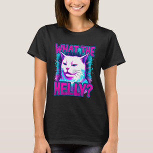 Camiseta O Que Diabos Gerador de Citação de Gato Meme Irôni