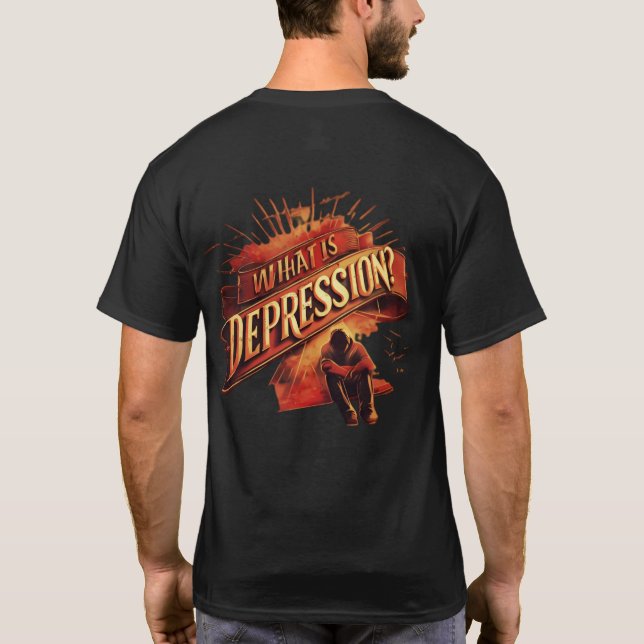Camiseta O Que É Depressão? - Calor Mental Provocador Do Pe (Verso)