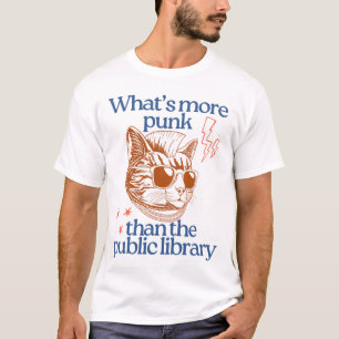 Camiseta O que é mais punk do que a biblioteca pública