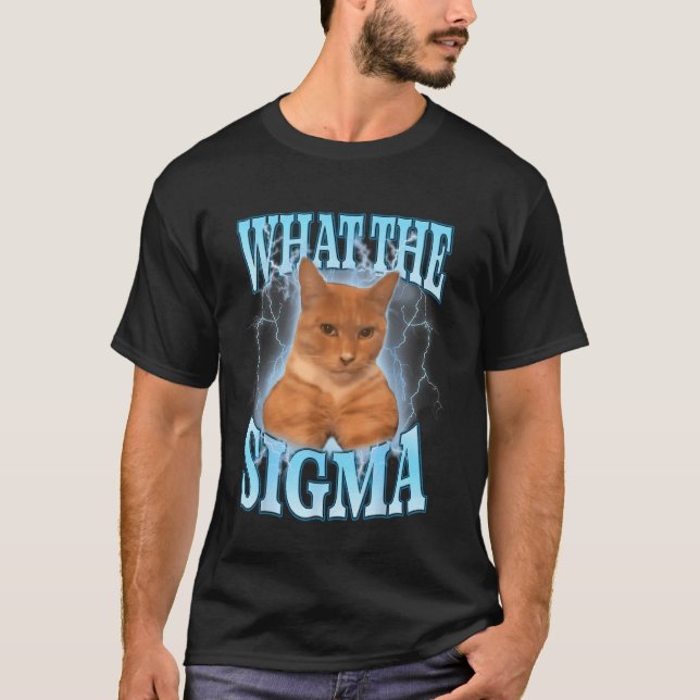 Camiseta O Que é o Gato Meme Sigma (Frente)