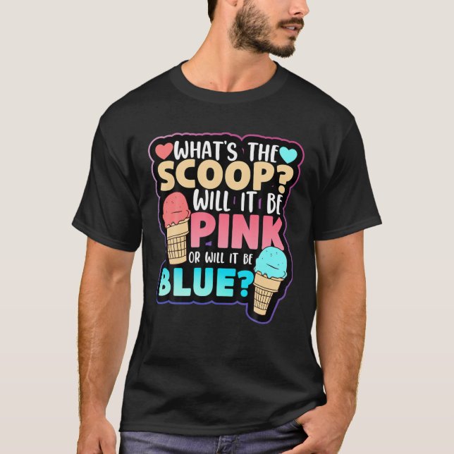 Camiseta O que é o Scoop Gênero Reveal Sorvete Baby Anno (Frente)