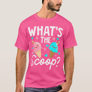Camiseta O Que É O Sexo De Colher Revela Sorvete Rosa Azul