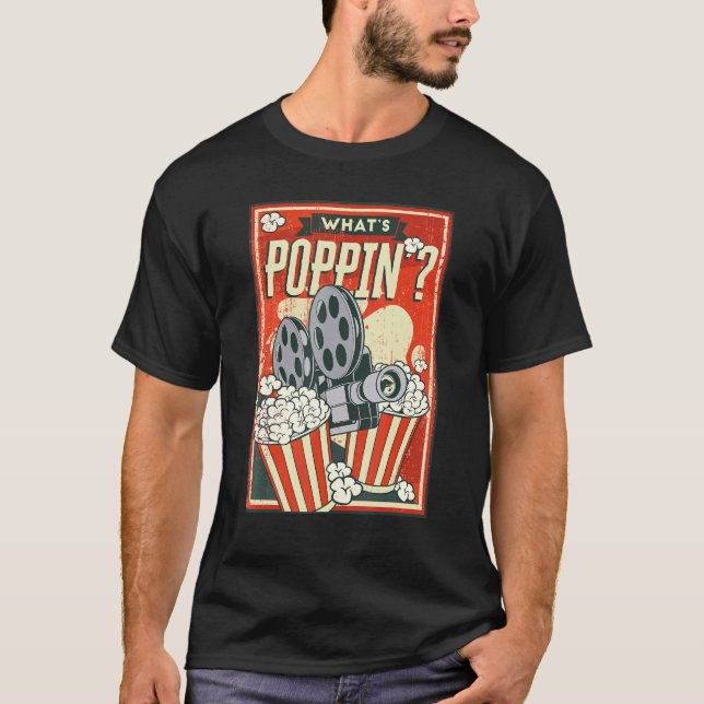 Camiseta O que é Poppin' Cinema Popcorn? (Frente)