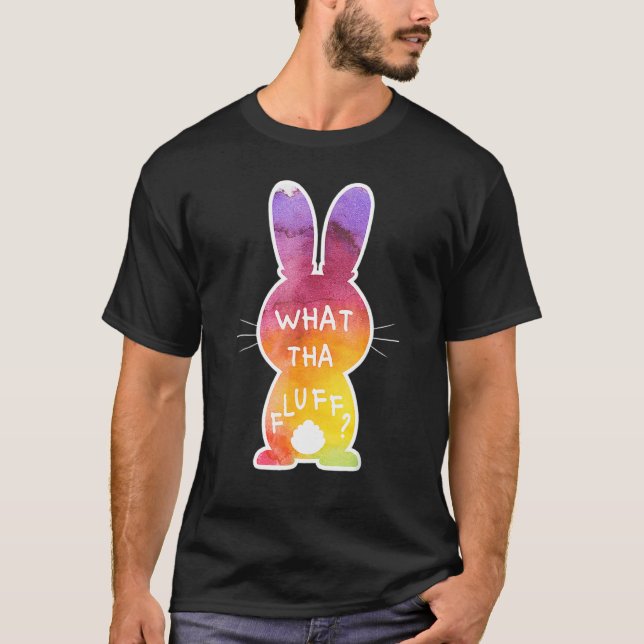 Camiseta O Que É Que O Fofo Tie Dye Coelhinho Coelho Ovo Hu (Frente)
