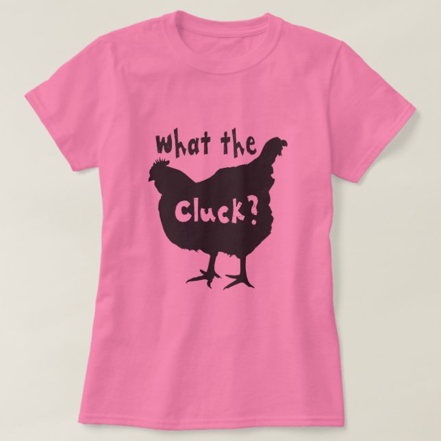Camiseta O que é que o frango está fazendo? (Frente do Design)