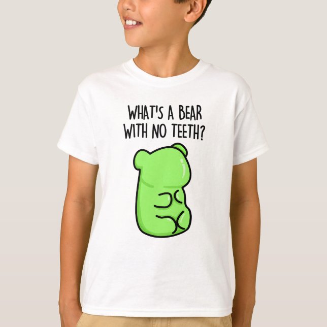 Camiseta O que é um urso sem dentes engraçados (Frente)
