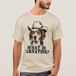Camiseta O que em Tarnação? Engraçado Cachorro de Beagle