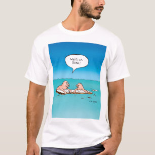 Camiseta O que está fazendo? Cartoon de naufrágio