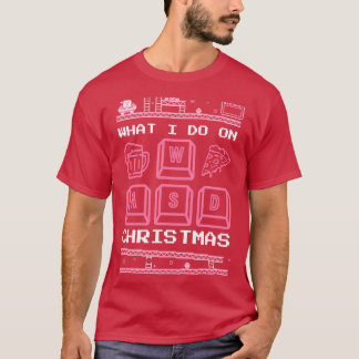 Camiseta O Que Eu Faço Nos Jogos De Natal Spielen Pizza Bie