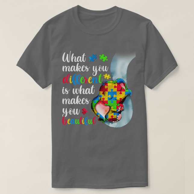 Camiseta O Que Faz Você Diferente Faz Você Bela Autia (Frente do Design)