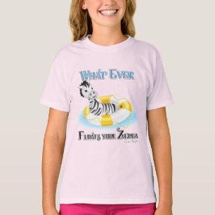 Camiseta O que flutuar no seu zebra 4