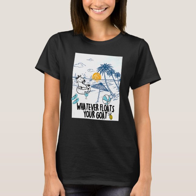 Camiseta O Que Flutuar O Seu Cabra Flutuando (Frente)