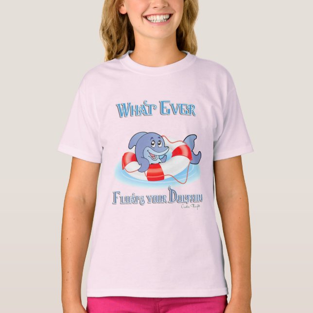 Camiseta O que flutuar seu golfinho (Frente)