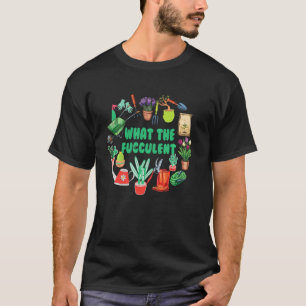 Camiseta O Que Fucculento Cacto Suculentas Vintage Garde