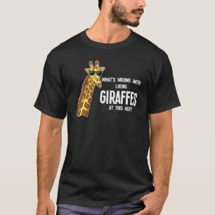 Camiseta O que há de errado em gostar de girafas nesta idad