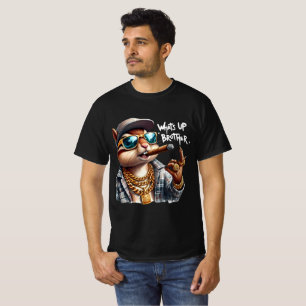 Camiseta o que há, irmão Squirrel Smoking Cigar?