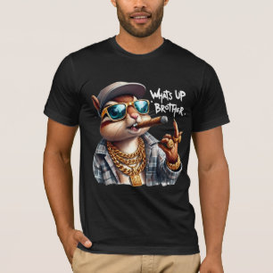 Camiseta o que há, irmão Squirrel Smoking Cigar?