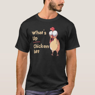 Camiseta O que há no Bumbum de frango diz Piada Palavra P