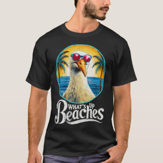 Camiseta O que há praias de gaivota Óculos de sol Engraçada