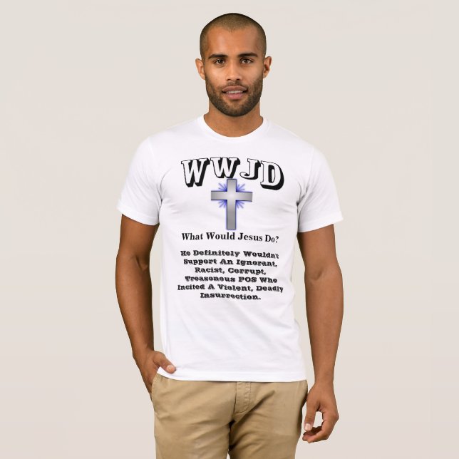 Camiseta O Que Jesus faria? (Frente Completa)