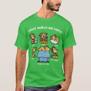 Camiseta O QUE ME FELIZMENTE CÃES Cachorro Cachorro Cachorr