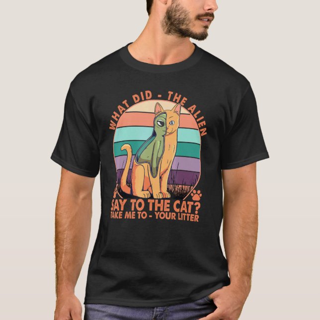 Camiseta O Que O Alien Disse Ao Gato   3 (Frente)