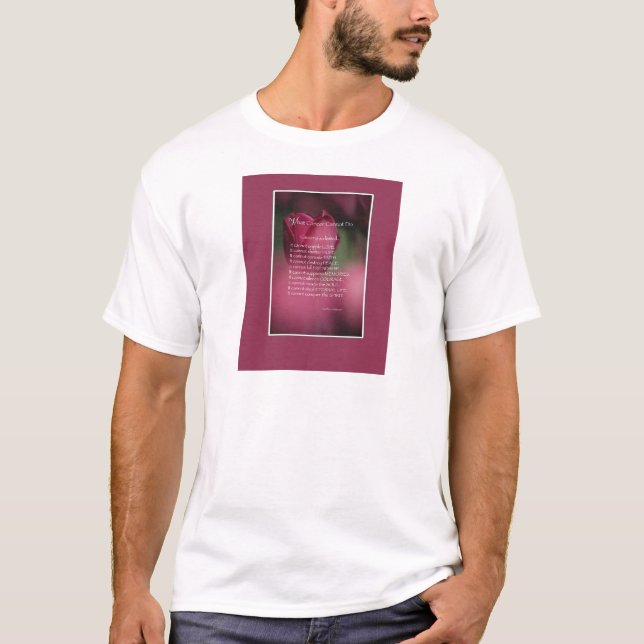 Camiseta O que o Cancer não pode fazer, apoiar e encorajar (Frente)