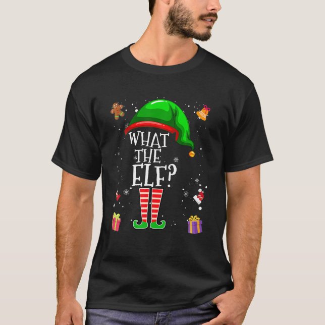 Camiseta O Que O Grupo Elf Dão De Natal Da Família? (Frente)