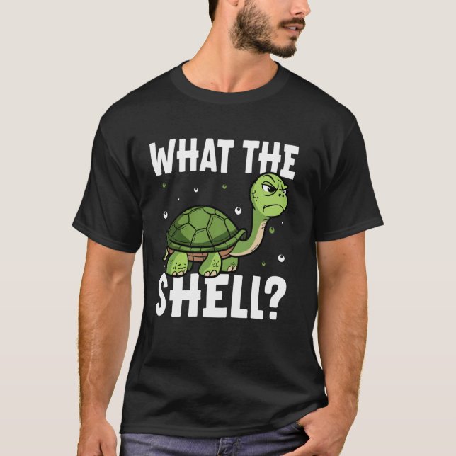Camiseta O que o Shell tartaruga engraçado O que o Shell (Frente)