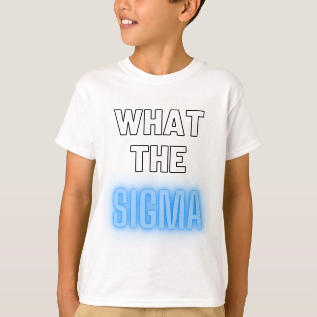 Camiseta O que o sigma gen alpha tshirt azul? (Frente)