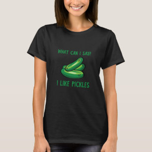 Camiseta O Que Posso Dizer Picles Pepino Dill Comida Vegana