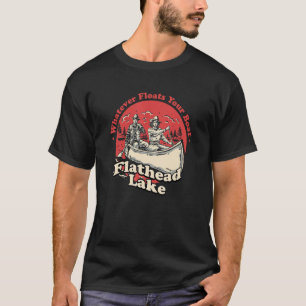 Camiseta O Que Quer Que Chegue O Seu Barco Flathead Lake Di