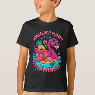 Camiseta O que quer que faça seu Flamingo engraçado Tropica