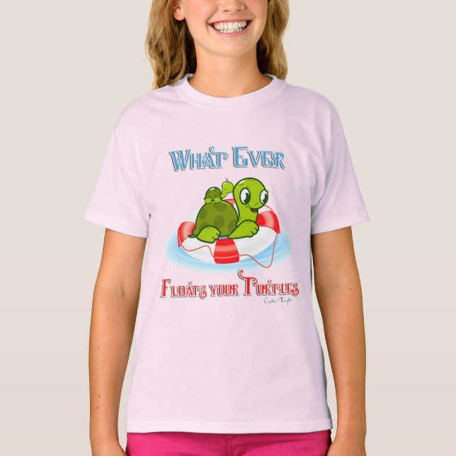 Camiseta O Que Quer Que Flutue As Tartarugas 2 (Frente)